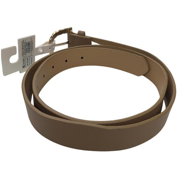 NWT A New Day Womens XL Natural Tan Faux Leather Gold Buckle Fashion Belt - Picture 2 of 5